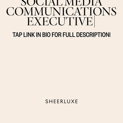 SL is hiring! We’re looking for a Social Media Comms Exec to join our team to assist in the manage